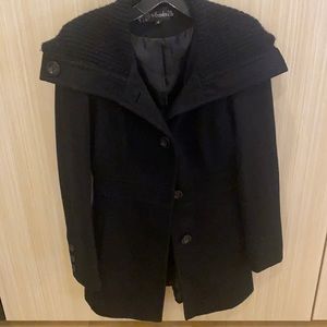 Guess Black mid length pea coat